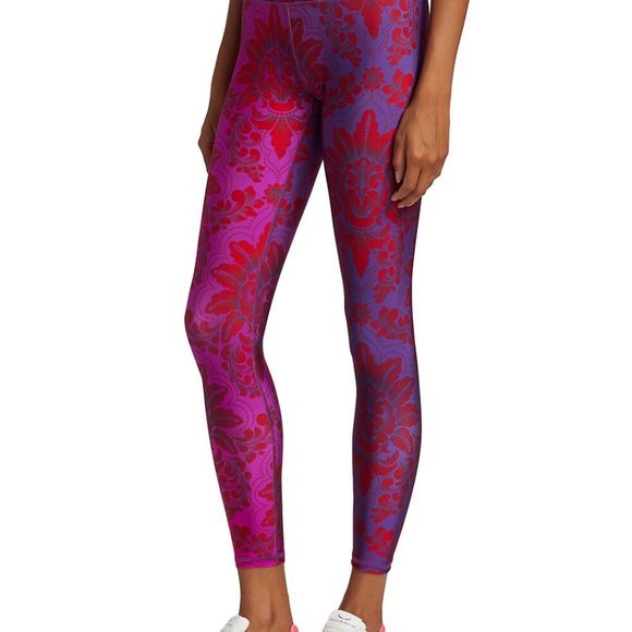 NWT EXCLUSIVE Terez Ruby Amethyst Damask Leggings XS - Picture 3 of 16